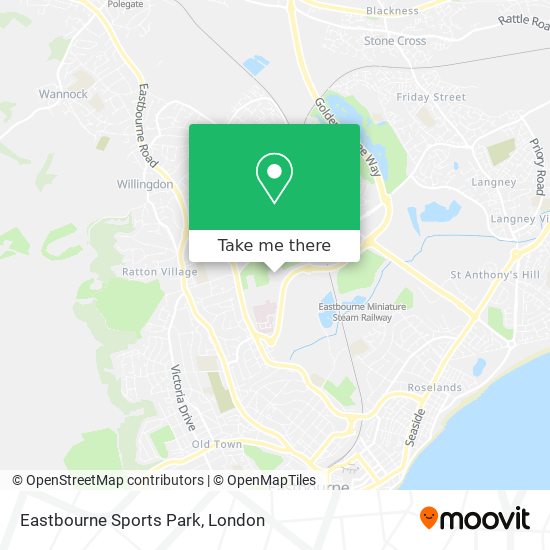 Eastbourne Sports Park map