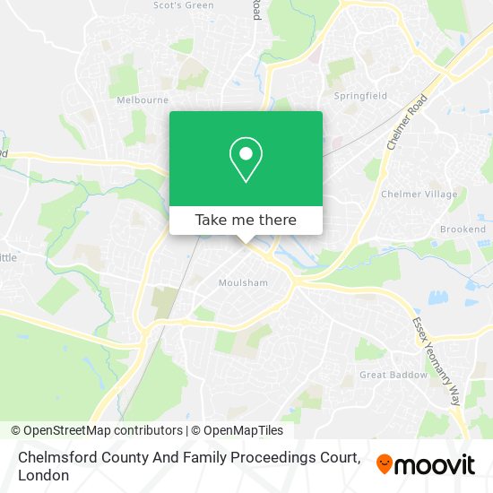 Chelmsford County And Family Proceedings Court map