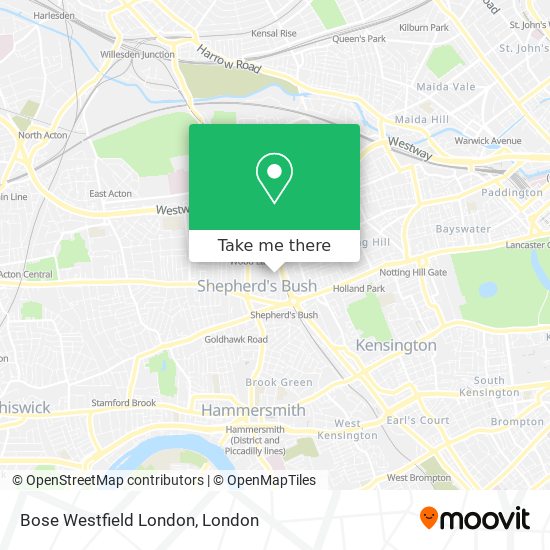 Bose Westfield London map