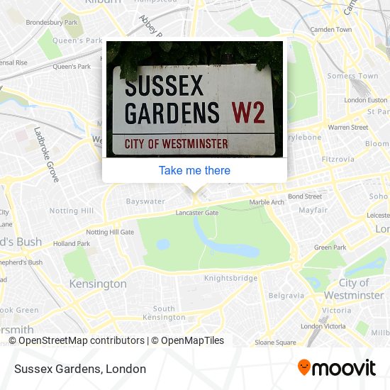 Sussex Gardens map