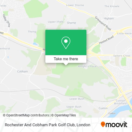 Rochester And Cobham Park Golf Club map