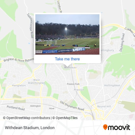 Withdean Stadium map