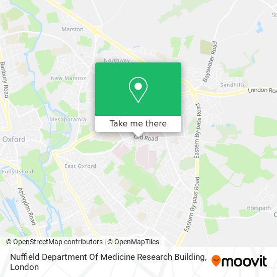 Nuffield Department Of Medicine Research Building map