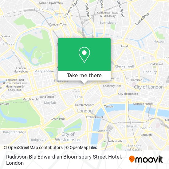 Radisson Blu Edwardian Bloomsbury Street Hotel map