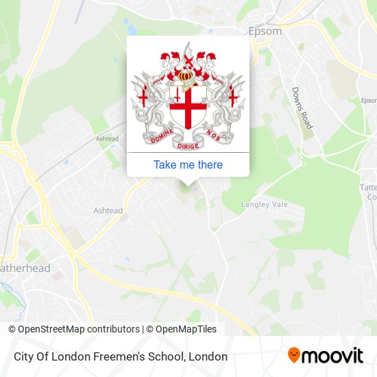 City Of London Freemen's School map