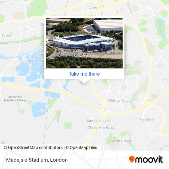 Madejski Stadium map