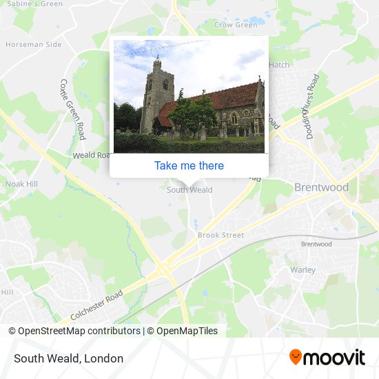 South Weald map