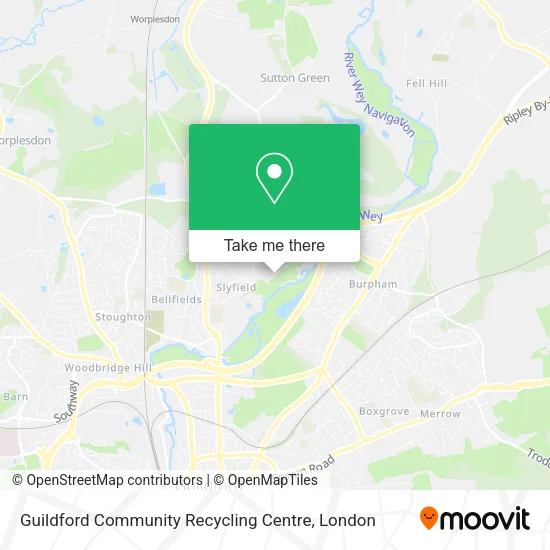 Guildford Community Recycling Centre map