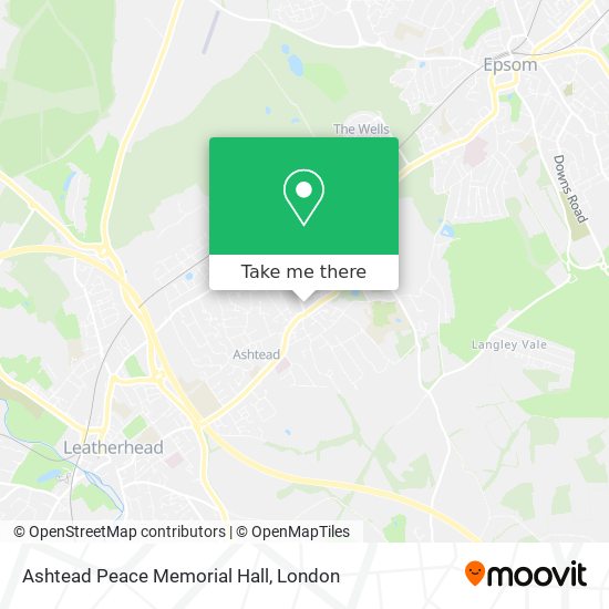 Ashtead Peace Memorial Hall map