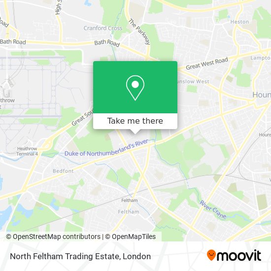 North Feltham Trading Estate map