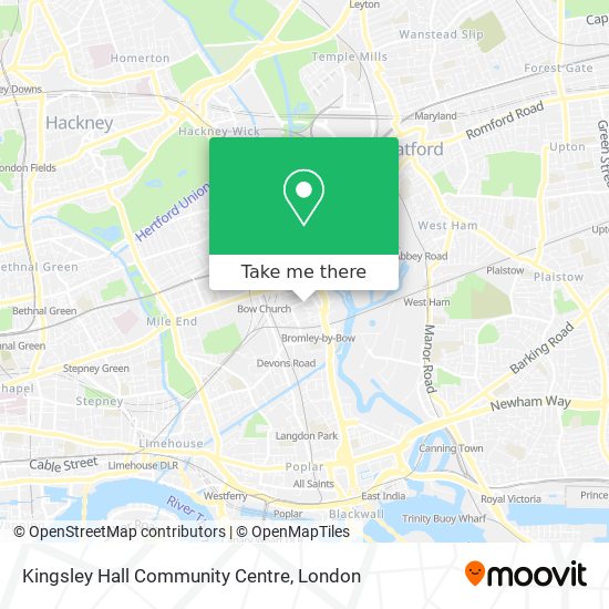 Kingsley Hall Community Centre map