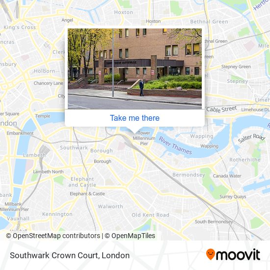 Southwark Crown Court map