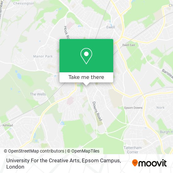 University For the Creative Arts, Epsom Campus map