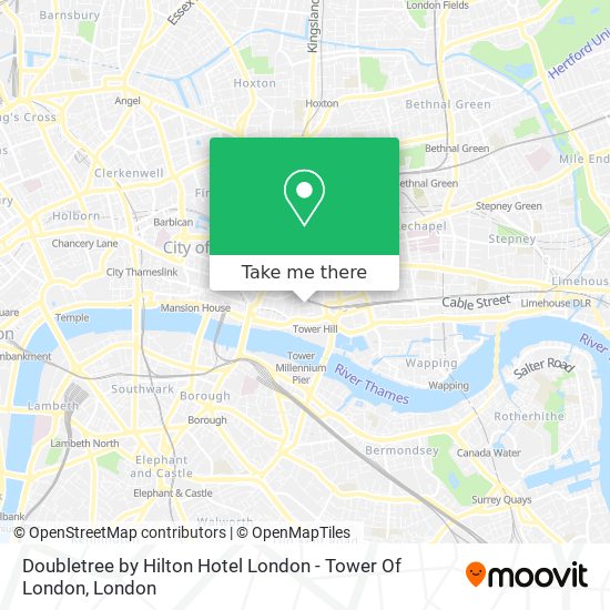 Doubletree by Hilton Hotel London - Tower Of London map