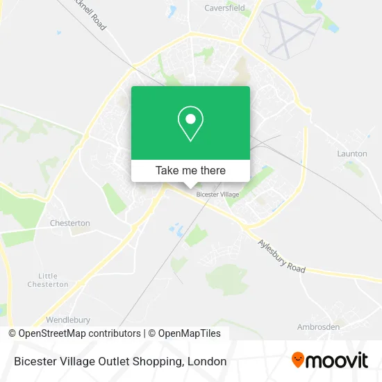 Bicester Village Outlet Shopping map