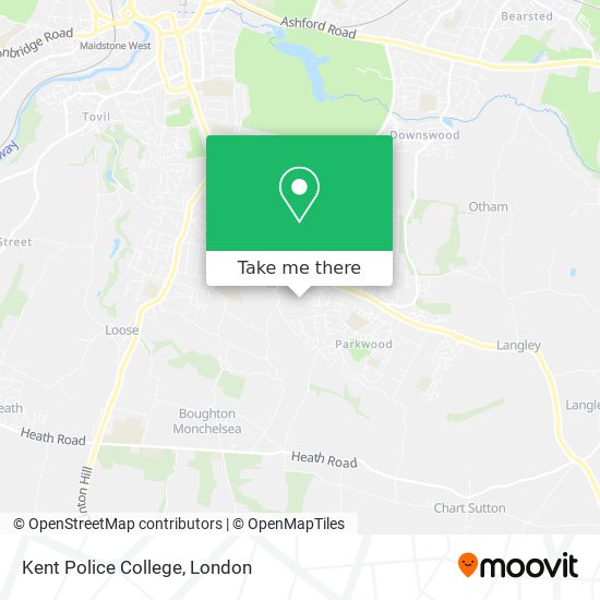 Kent Police College map