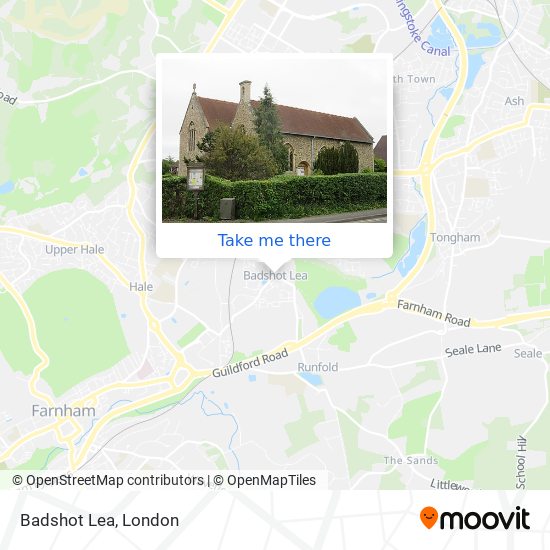Badshot Lea map