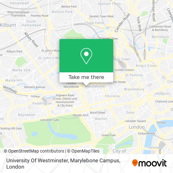University Of Westminster, Marylebone Campus map