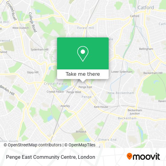 Penge East Community Centre map