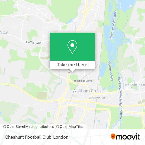 Cheshunt Football Club map