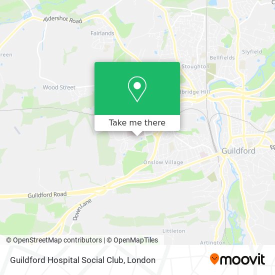 Guildford Hospital Social Club map