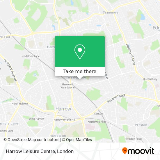 Harrow Leisure Centre map