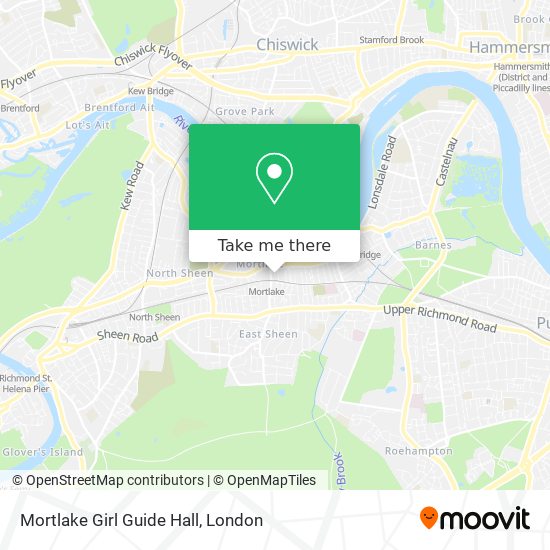Mortlake Girl Guide Hall map