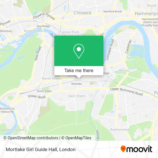 Mortlake Girl Guide Hall map