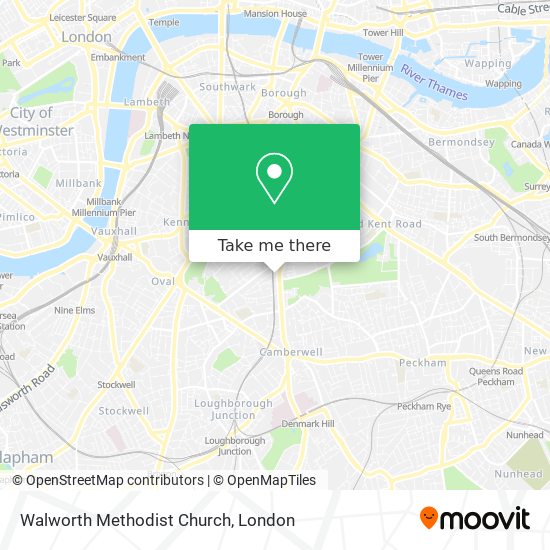 Walworth Methodist Church map