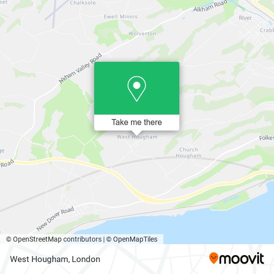 West Hougham map