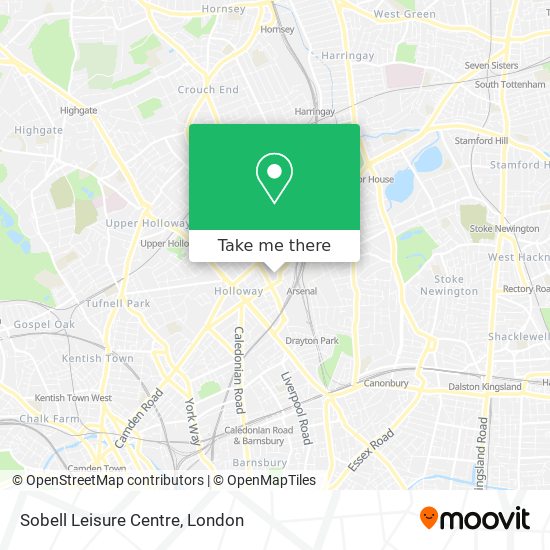 Sobell Leisure Centre map
