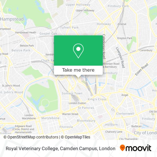 Royal Veterinary College, Camden Campus map