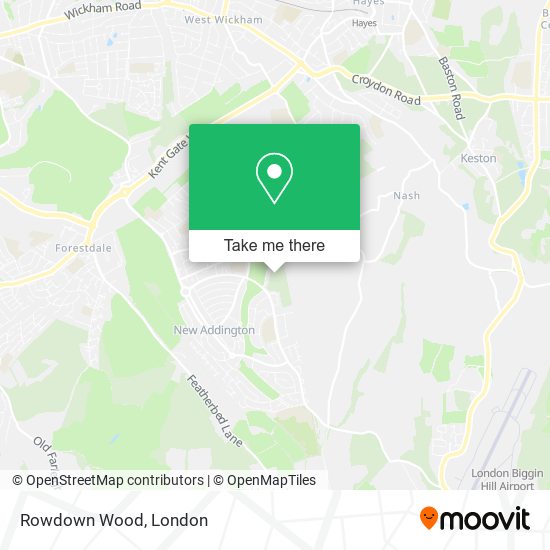 Rowdown Wood map