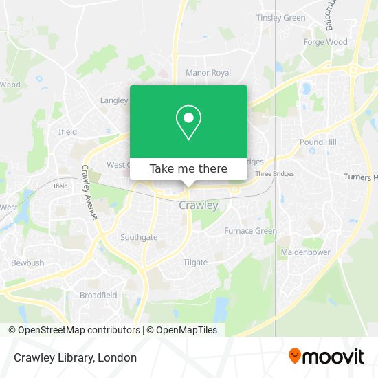 Crawley Library map