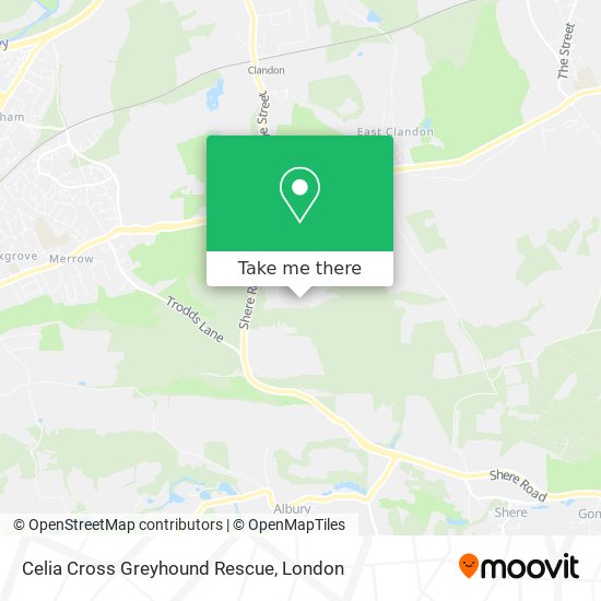 Celia Cross Greyhound Rescue map
