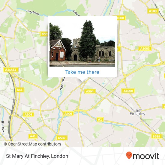 St Mary At Finchley map