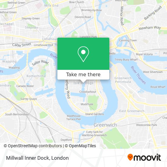 Millwall Inner Dock map