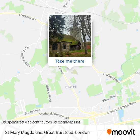 St Mary Magdalene, Great Burstead map