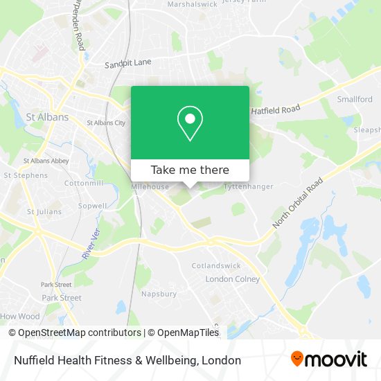 Nuffield Health Fitness & Wellbeing map