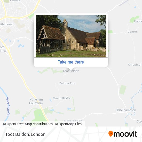 Toot Baldon map