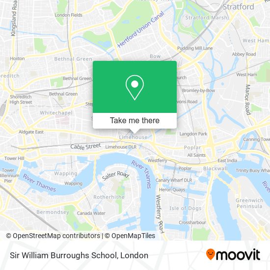 Sir William Burroughs School map