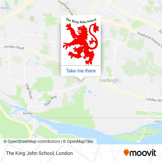 The King John School map