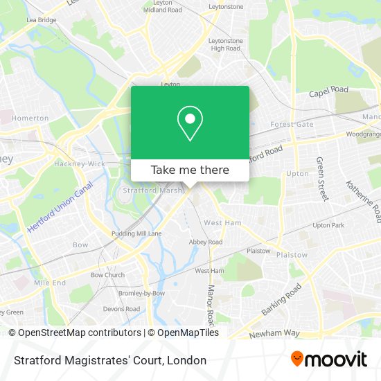 Stratford Magistrates' Court map