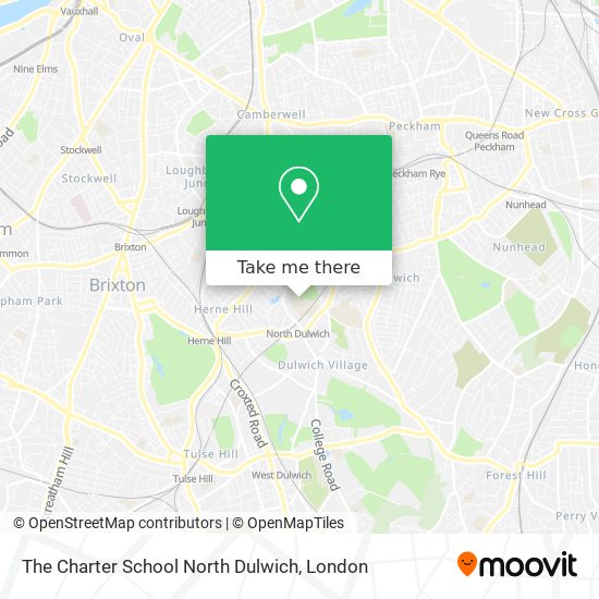 The Charter School North Dulwich map