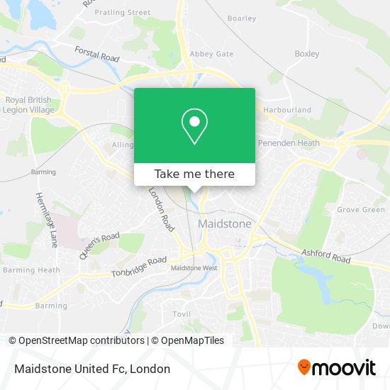 Maidstone United Fc map