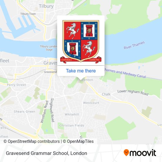 Gravesend Grammar School map