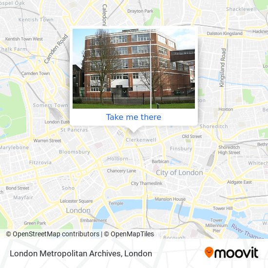 London Metropolitan Archives map