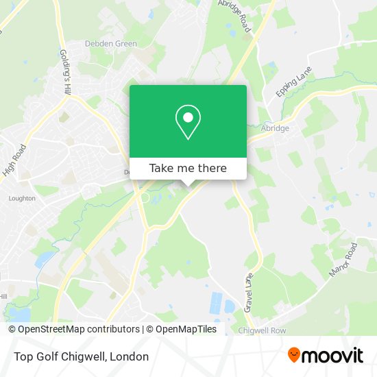Top Golf Chigwell map