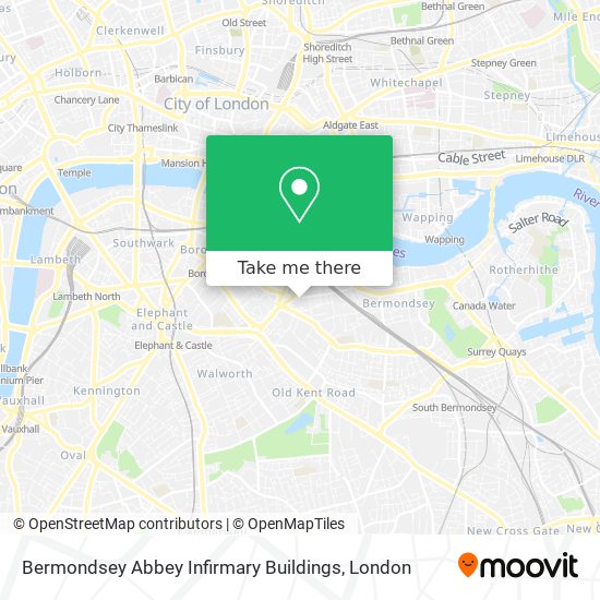Bermondsey Abbey Infirmary Buildings map