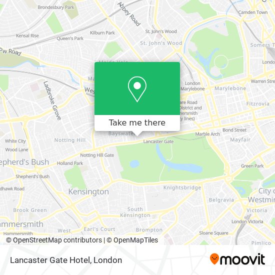 Lancaster Gate Hotel map